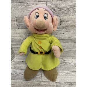 Disney Store Dopey Seven Dwarfs Snow White Plush 11" Soft Doll Toy Stands